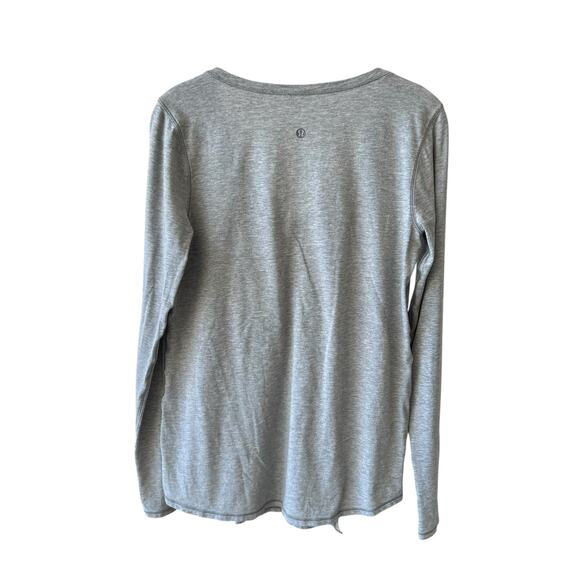 Lululemon Knot a Problem Long Sleeve Tee Gray Women's 8 - Picture 6 of 9